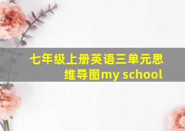 七年级上册英语三单元思维导图my school